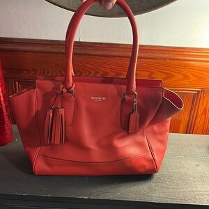 Coach Vibrant Red Tote Bag